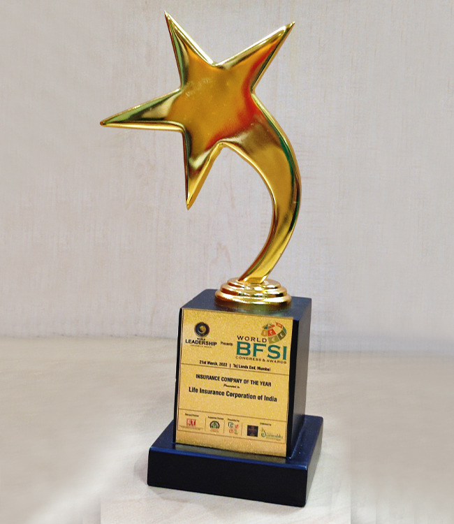 World BFSI congress Award Insurance Company of the year