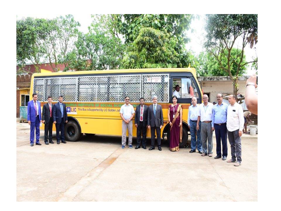 School Bus to Kalinga Institute of Social Science (KISS), Bhubaneswar